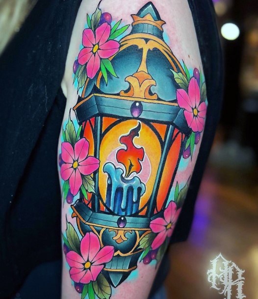 Lantern Tattoo Feminine Designs