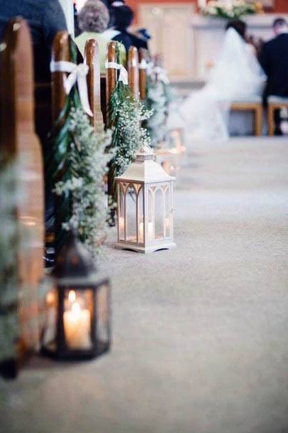 Lanterns And Winter Wedding Flowers