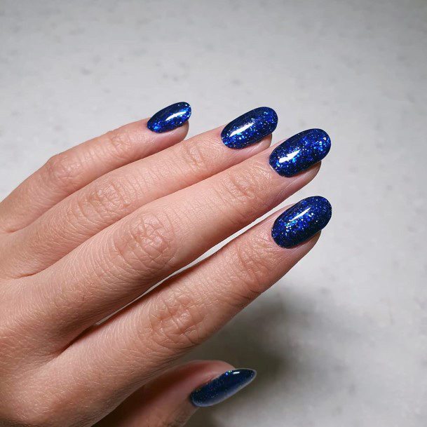 Lapis Blue Nails Women