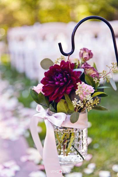 Large Burgundy Flower Wedding Decorations