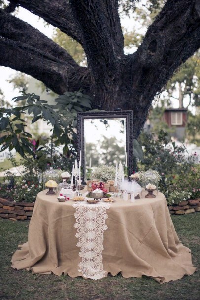 Large Burlap Table Cloth Wedding Decor