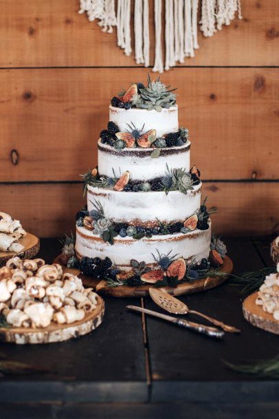 Large Rustic Wedding Cake