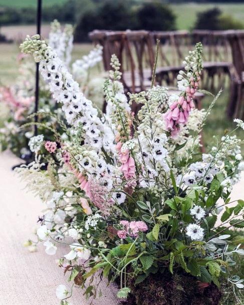 Lavendar And White June Wedding Flowers