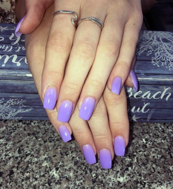 Lavendar Light Purple Colored Nail