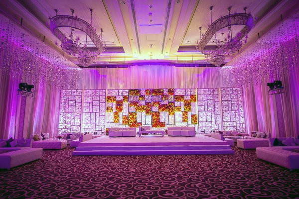 Lavendar Lightings Wedding Stage Decorations