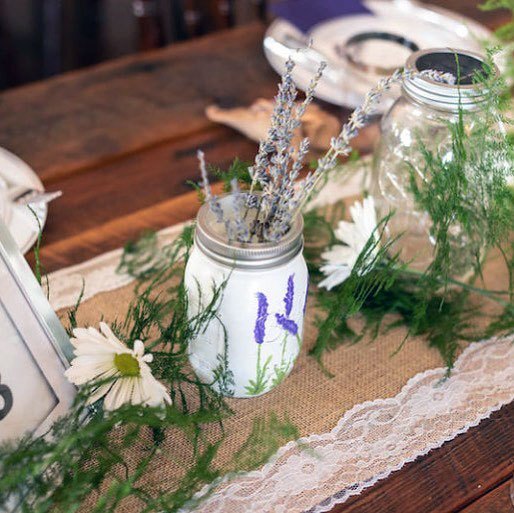 Lavendar Mason Jar Wedding Decorations