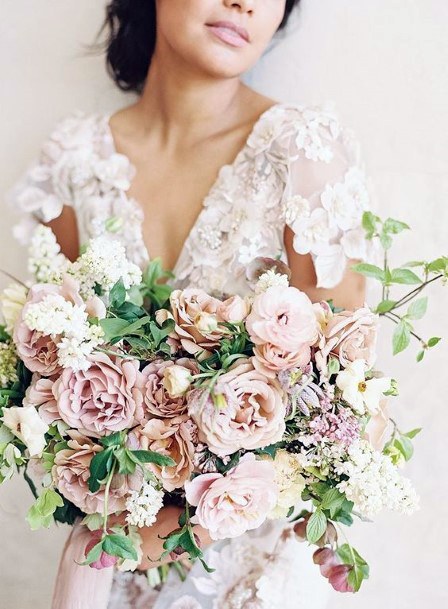 Lavender And Blush Wedding Flowers