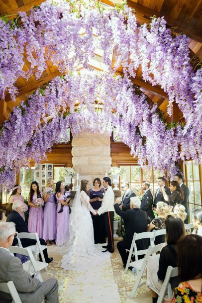 Lavender Ceiling Design Wedding Flowers