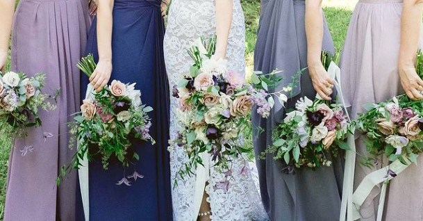 Lavender Flower Bouquet At Wedding