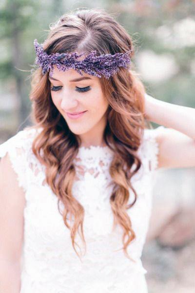 Lavender Flowers Wedding Crown