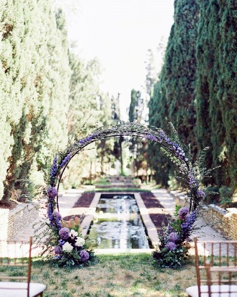 Lavender Flowers Welcome Arch Wedding