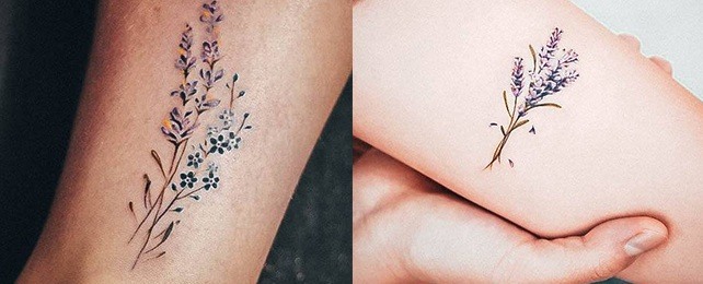 Top 100 Best Lavender Tattoos For Women - Flower Design Ideas