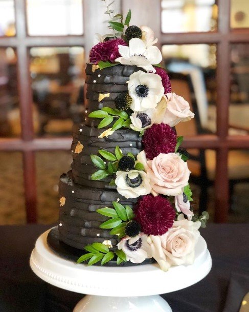 Lavish Black Wedding Cake