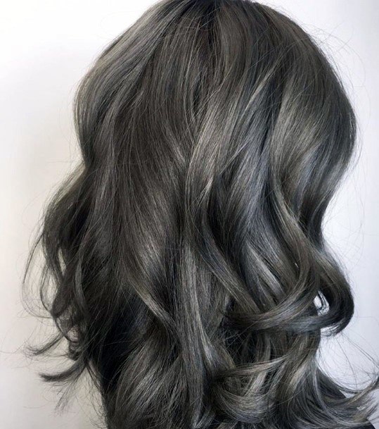 Layered Soft Long Semi Grey Woman Young Girls Hairstyle Looks