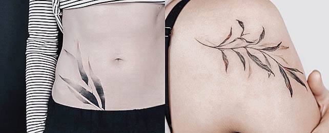 Top 100 Best Leaf Tattoos For Women – Leaves Design Ideas