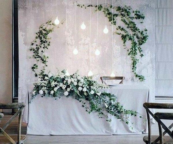 Leafy Art Wedding Head Table Decor