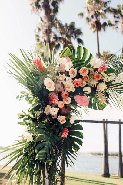 Leafy August Wedding Flowers