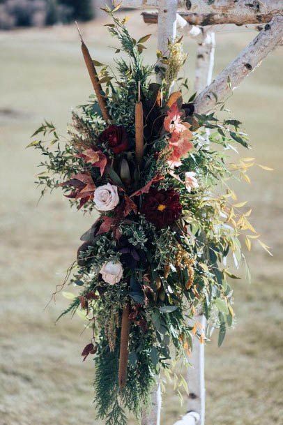 Leafy Fall Wedding Flowers