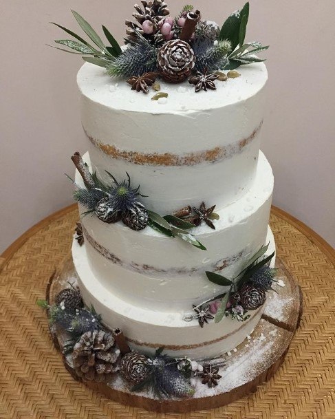 Leaves And Acorn Rustic Wedding Cake Toppers