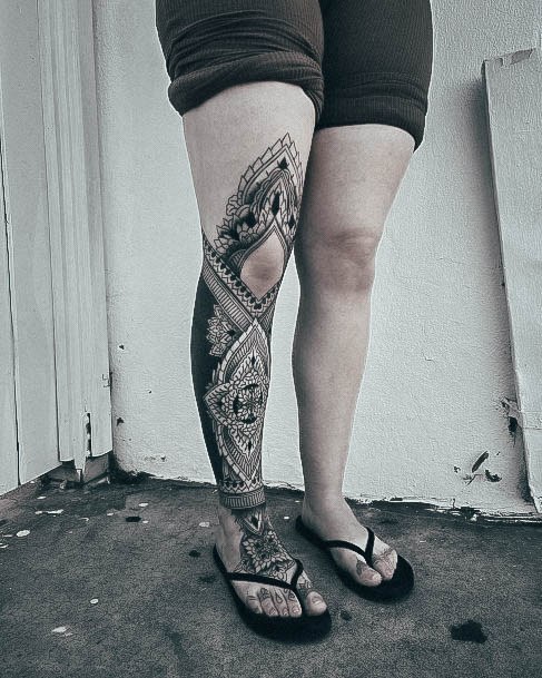 Leg Sleeveic Womens Leg Sleeve Tattoo Designs