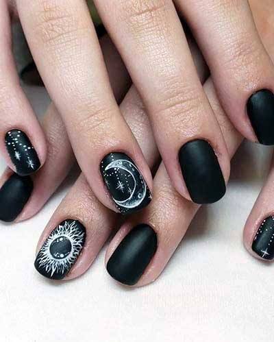 Legendary Moon Nails Dark For Women