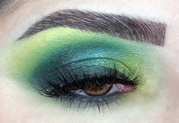 Lemon Green And Yellow Dark Womens Eyeshadow