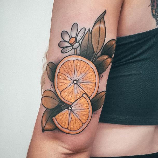 Lemon Tattoo Designs For Girls