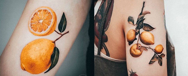 Top 100 Best Lemon Tattoos For Women – Citrus Fruit Design Ideas