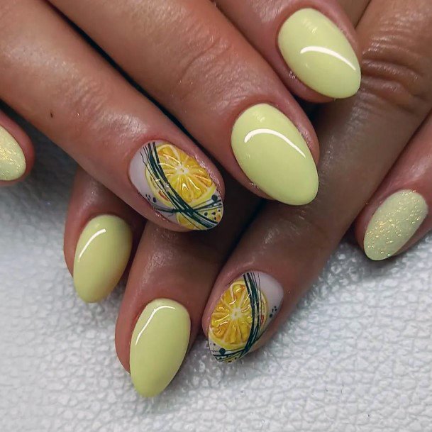 Lemon Womens Nail Designs