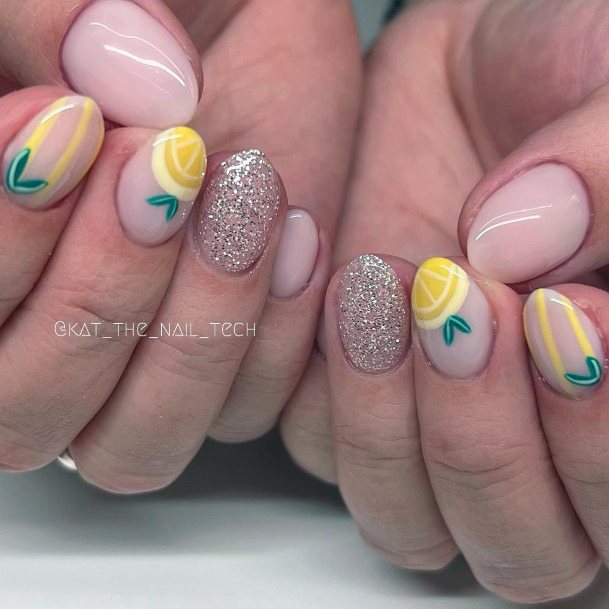 Lemon Womens Nails