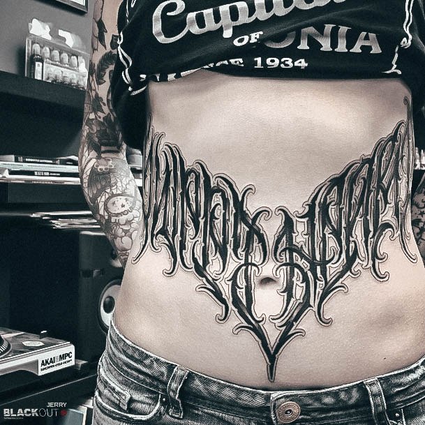 Lettering Female Tattoo Designs