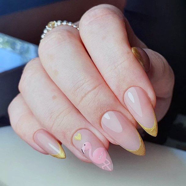 Light And Breezy Flamingo Nails Women