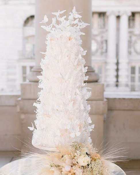 Light Angelic White Beautiful Wedding Cake