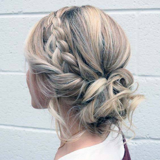 Light Blonde Female Easy Pullback Into Low Messy Bun Hairstyles For Women