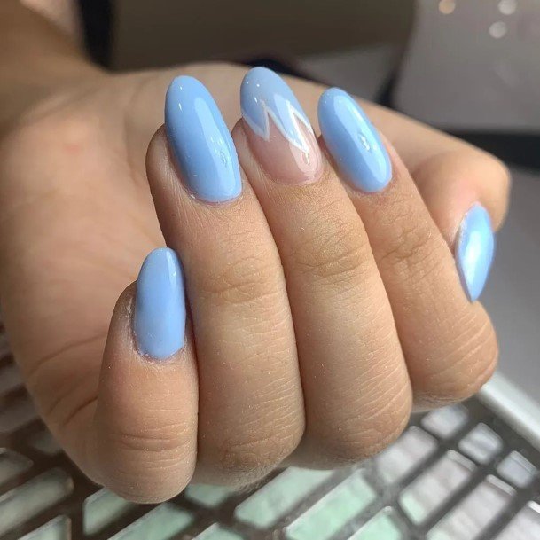 Light Blue Female Nail Designs