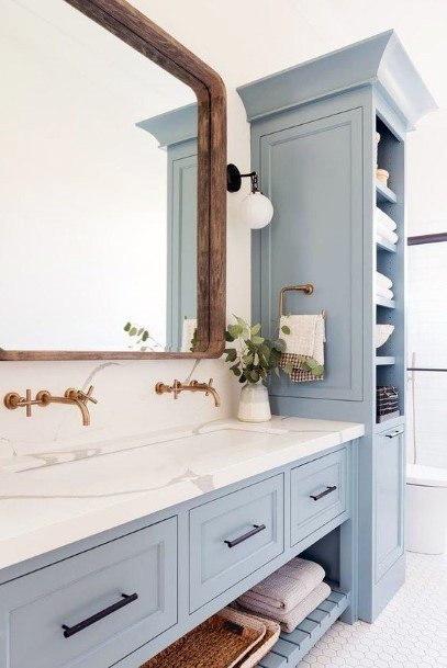 Light Blue Inspired Bathroom Cabinet Ideas