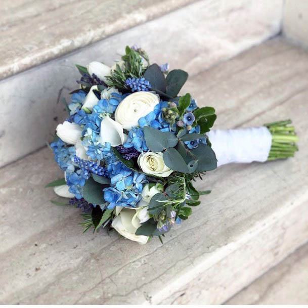 Light Blue Wedding Flower Bunch