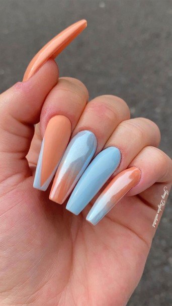 Light Blue Womens Nail Designs