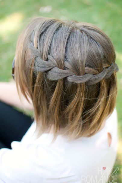 Light Brown Autumn Haired Female With Waterfall Braid