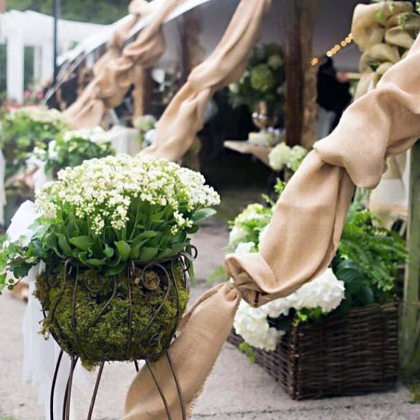 Light Brown Clothed Wedding Tent Decorations