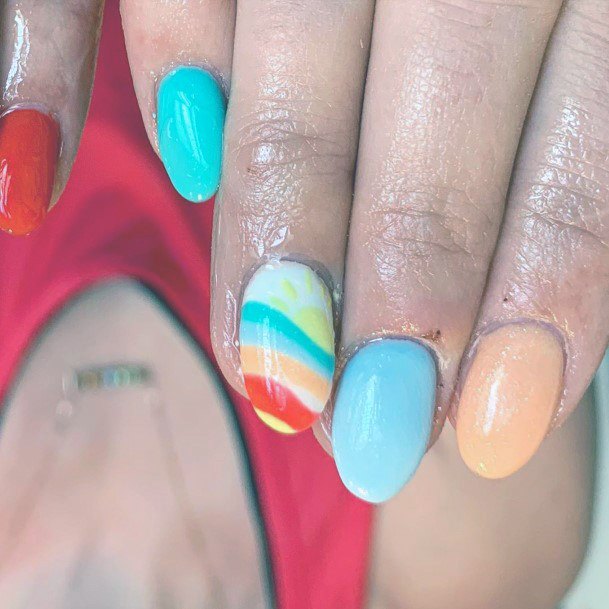 Light Colorful Nail Ideas For Women