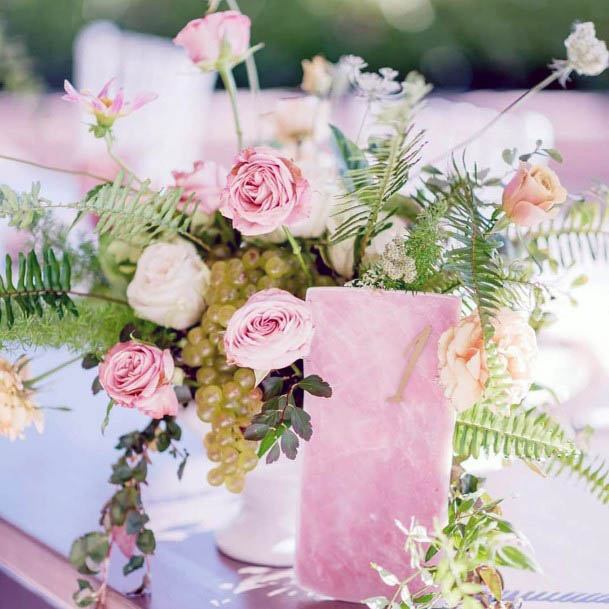 Light Coral Wedding Flower Centerpieces