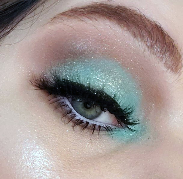 Light Green And Brown Eyeshadow Women