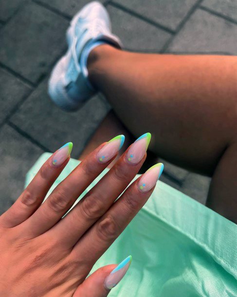 Light Green Nail For Ladies