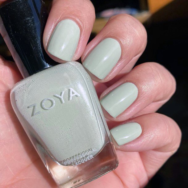 Light Green Womens Feminine Light Green Nails