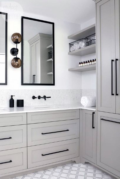 Light Grey Bathroom Cabinet Ideas