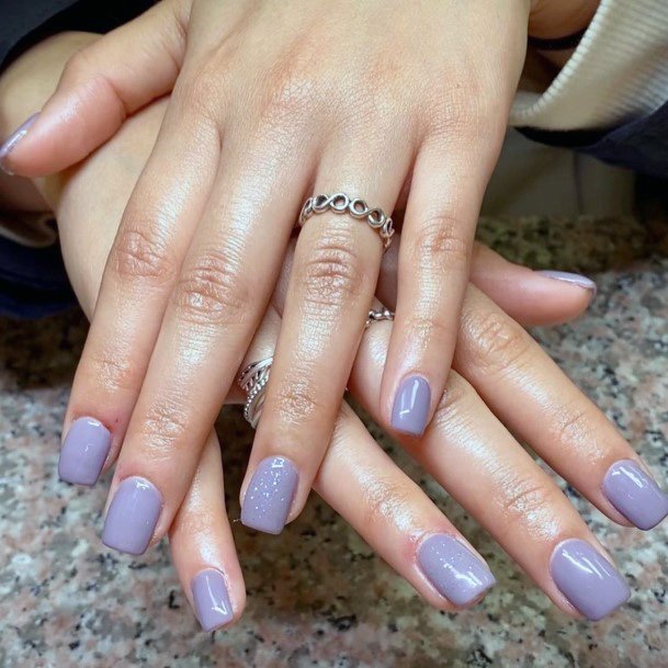 Light Lavendar Square Nails