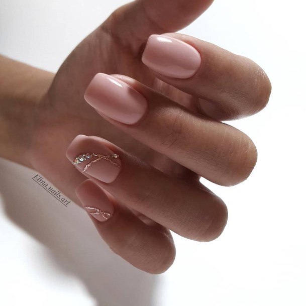 Light Nude Female Nail Designs