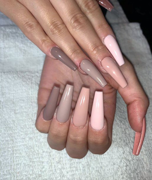 Light Pastels Colored Nail