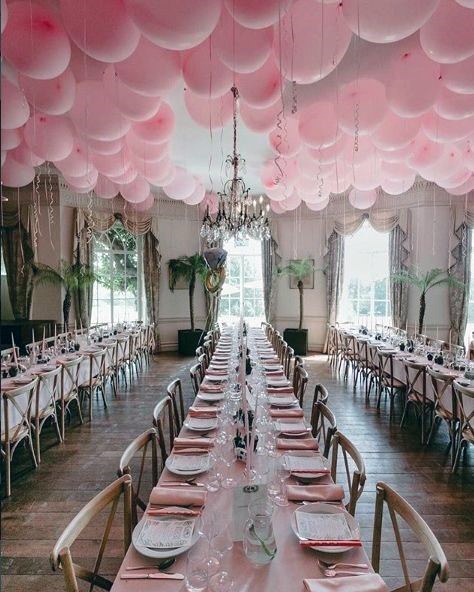 Light Pink Balloons Wedding Ceiling Decorations